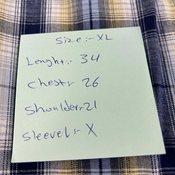 Duluth Trading Co Mens Button Front Shirt Size XL Tall Brown Plaid Short Sleeve - Picture 9 of 9